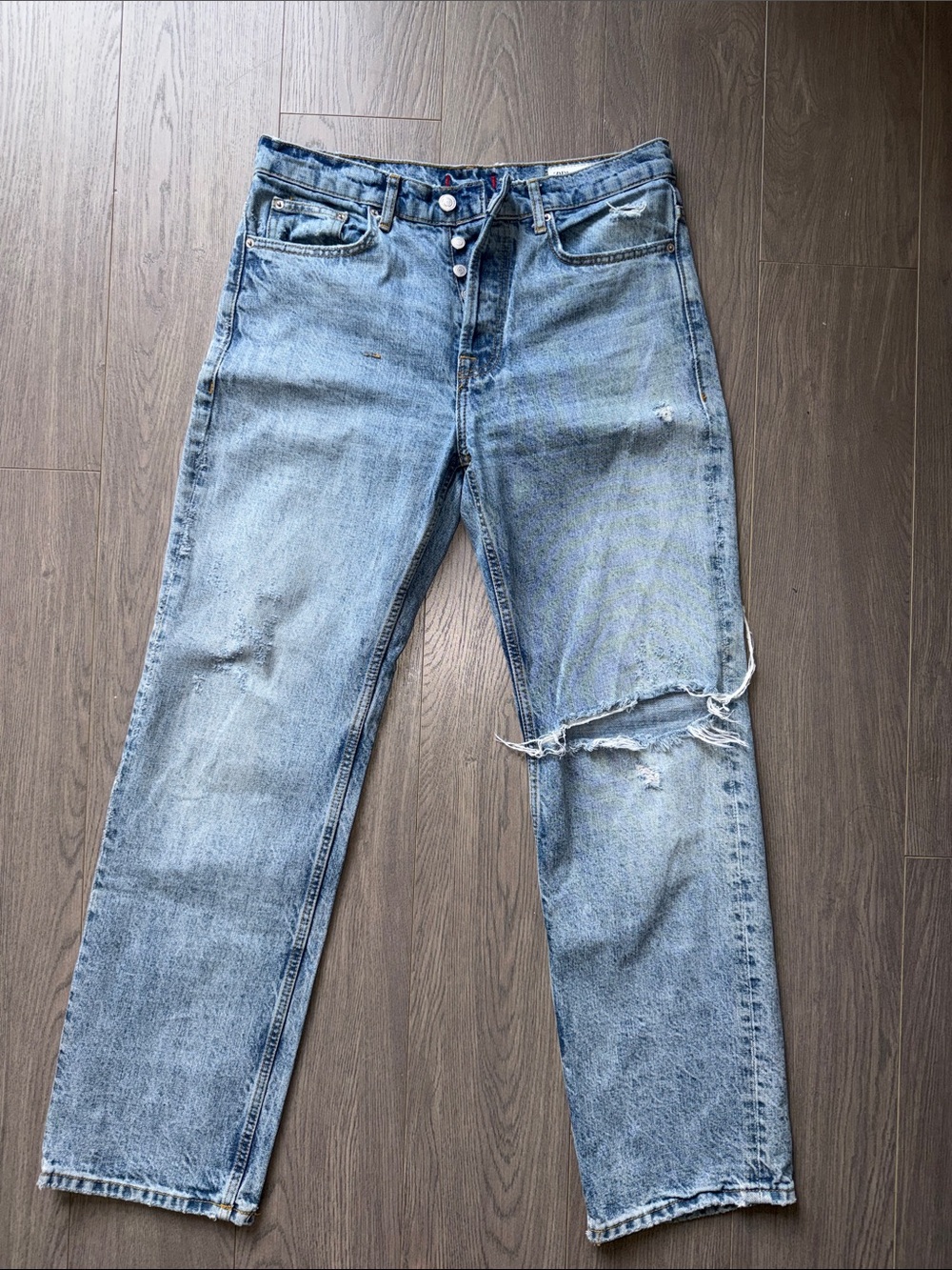 Zara Distressed Jeans - Classic Straight Fit